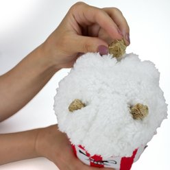 ADC Houndstone & Co. Popcorn Interactive Crinkle Plush Dog Toy with Treat Pockets slide 2 of 5