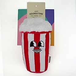 ADC Houndstone & Co. Popcorn Interactive Crinkle Plush Dog Toy with Treat Pockets
