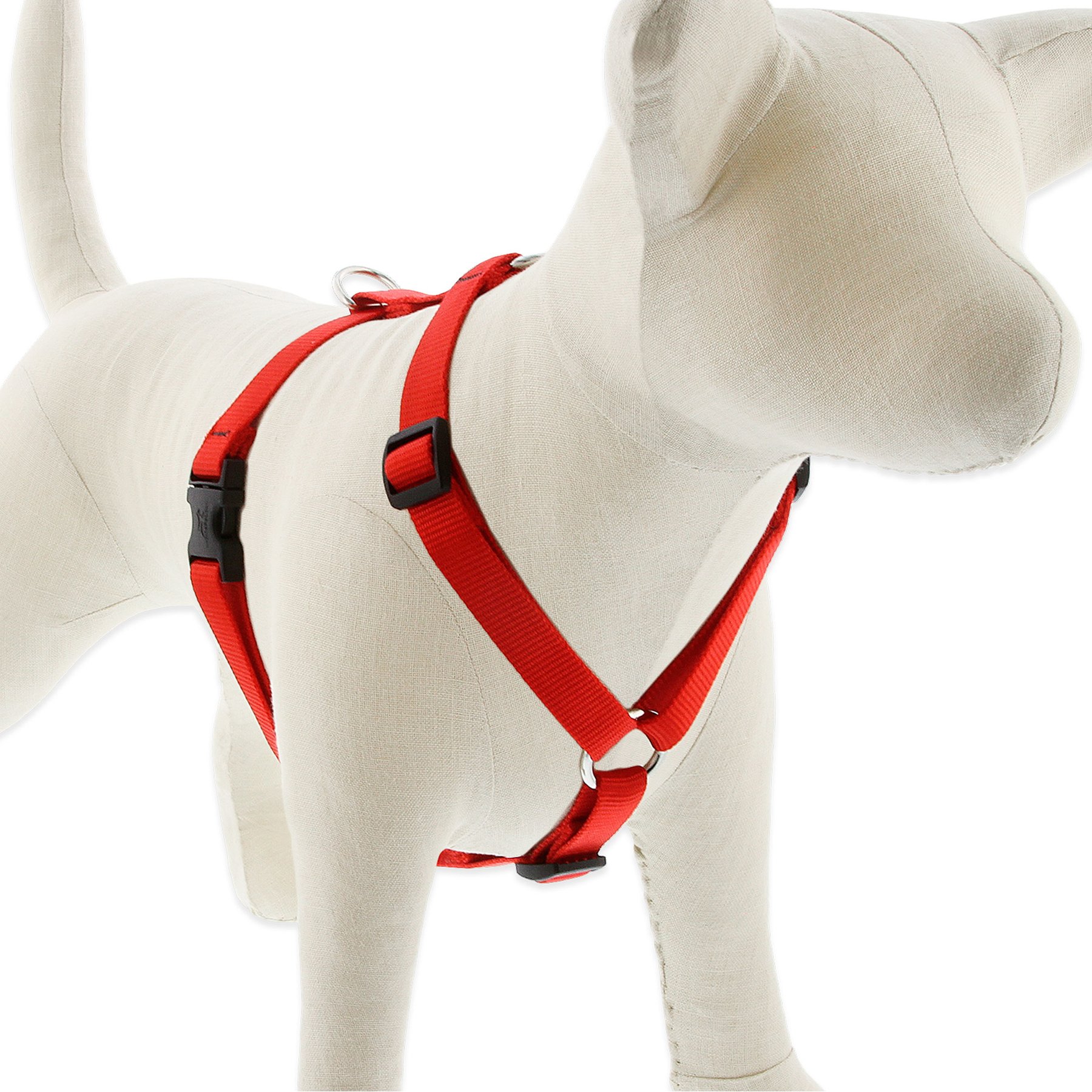 LupinePet Basic Solid Adjustable Dog Harness, Red, Large: 20 to 32-in chest, 3/4-in wide