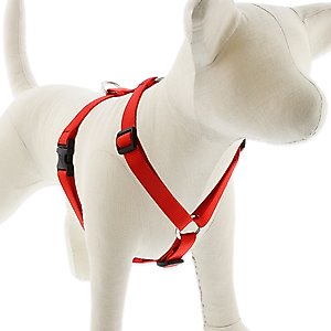 LupinePet Basic Solid Adjustable Dog Harness, Red, Large: 20 to 32-in chest, 3/4-in wide