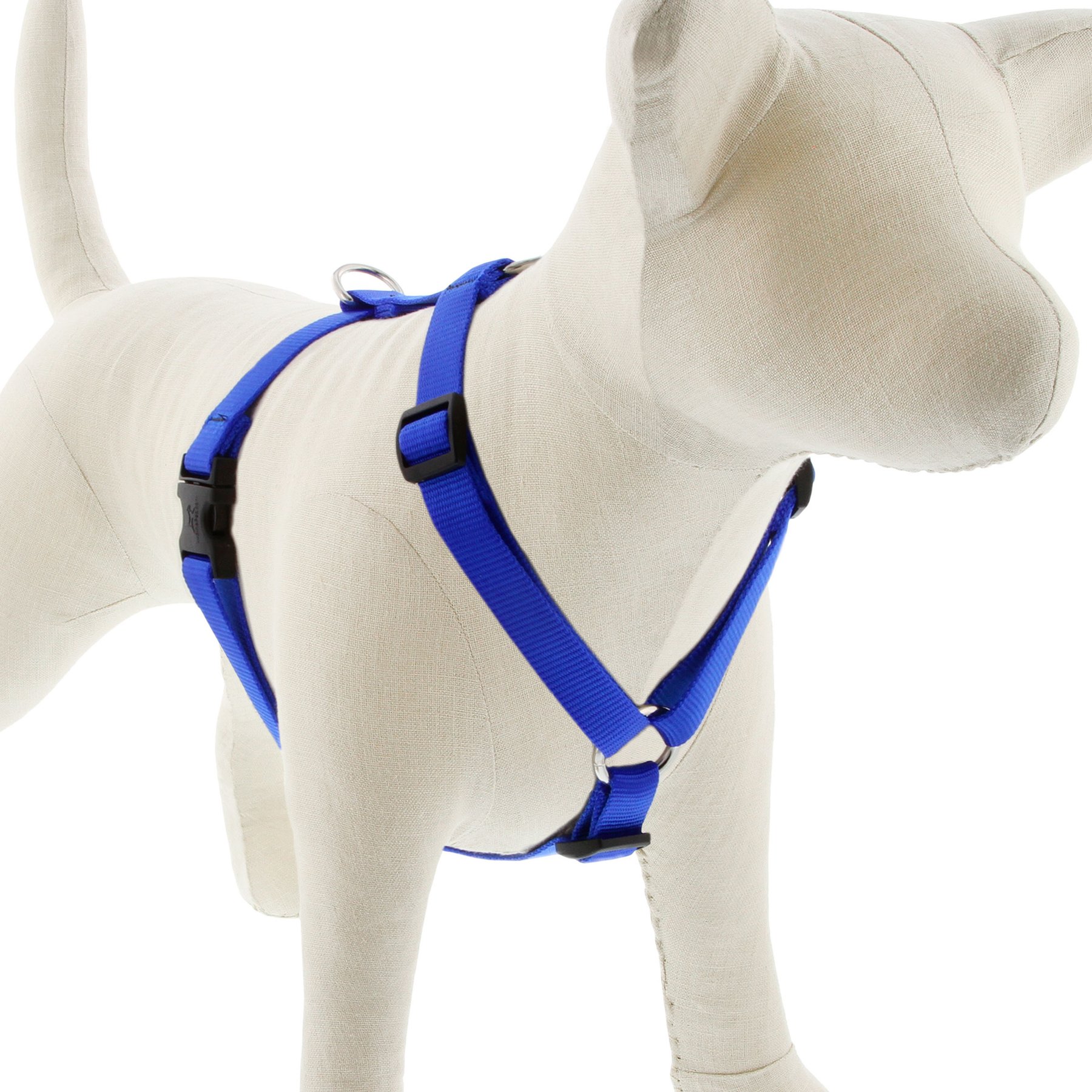 LupinePet Basic Solid Adjustable Dog Harness, Blue, Large: 20 to 32-in chest, 3/4-in wide