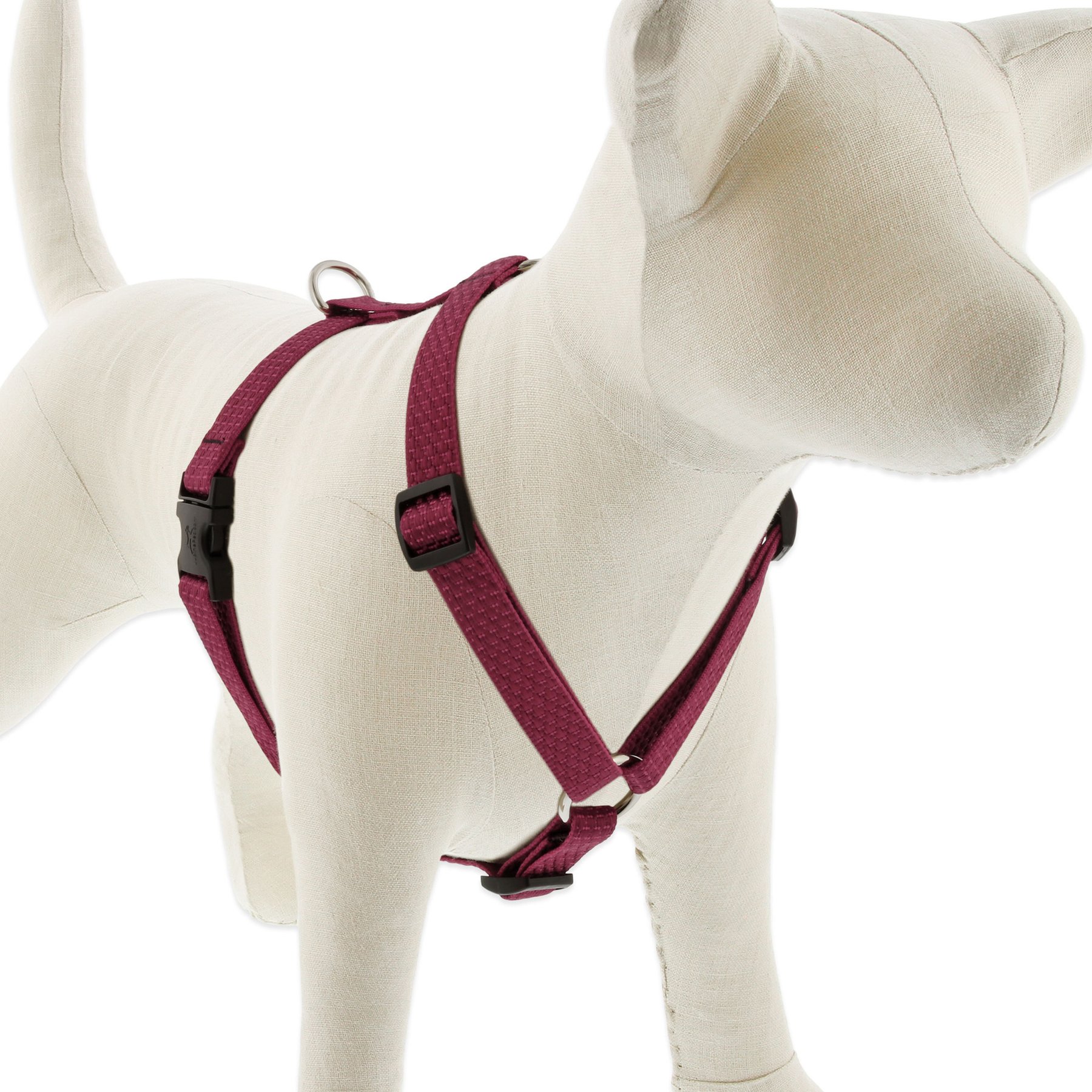 LupinePet ECO Recycled Adjustable Dog Harness, Berry, Medium: 14 to 24-in chest, 3/4-in wide