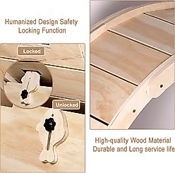 Cesicia Carpeted Cat Exercise Wheel, Natural Wood slide 2 of 7