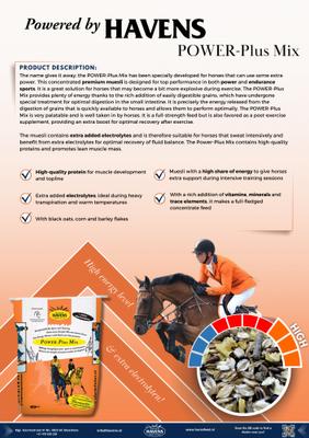 Show full view: HAVENS Power Plus with Electrolytes Horse Feed, 44-lb bag slide 6 of 8