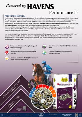 Show full view: HAVENS Performance 14 Horse Feed, 44-lb bag slide 5 of 7