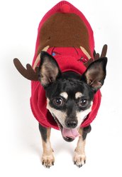 The Worthy Dog Christmas Rudy Reindeer Dog Hoodie, Medium slide 2 of 2