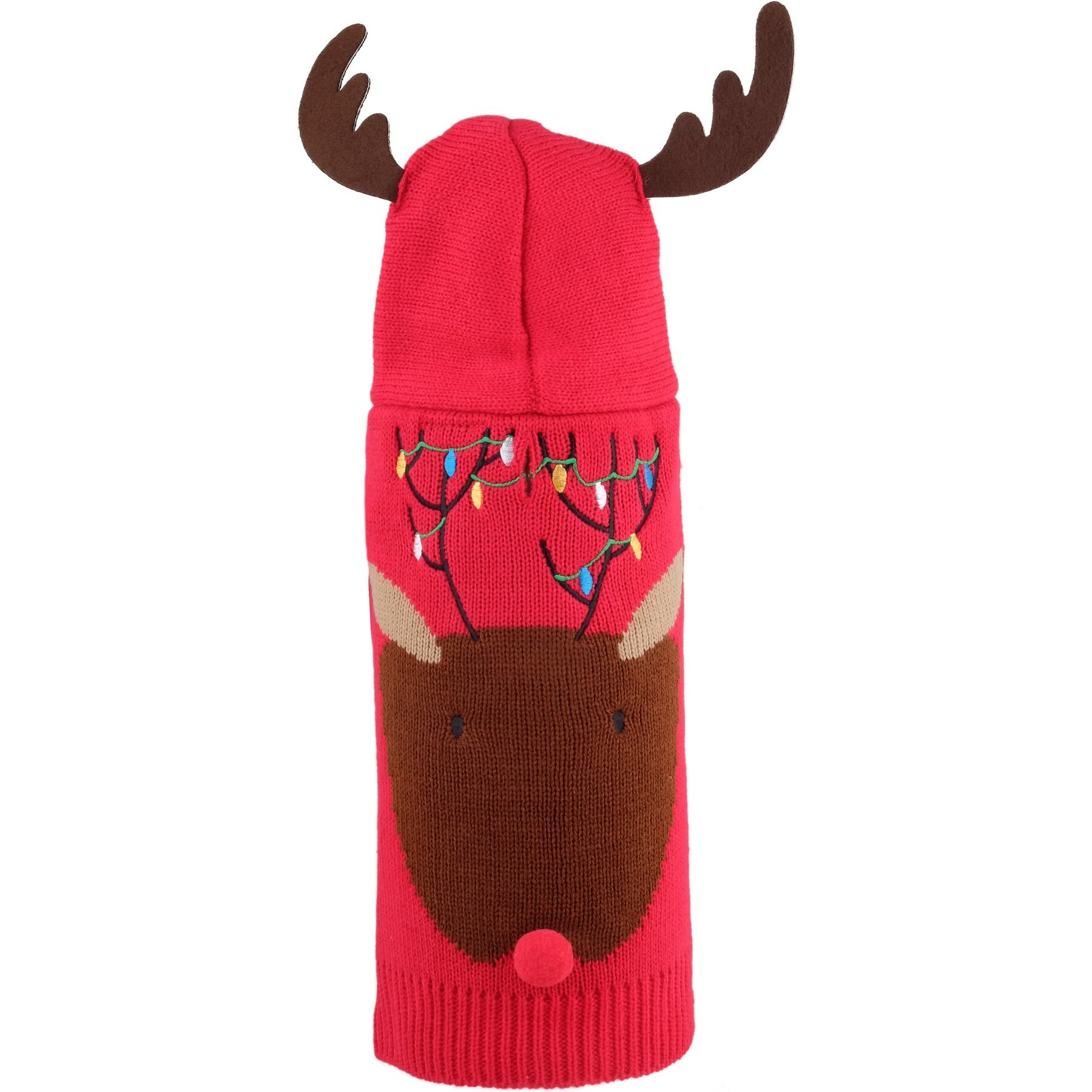 The Worthy Dog Christmas Rudy Reindeer Dog Hoodie, XX-Large
