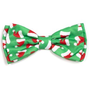 The Worthy Dog Christmas Santa Hats Dog Bow Tie, Large