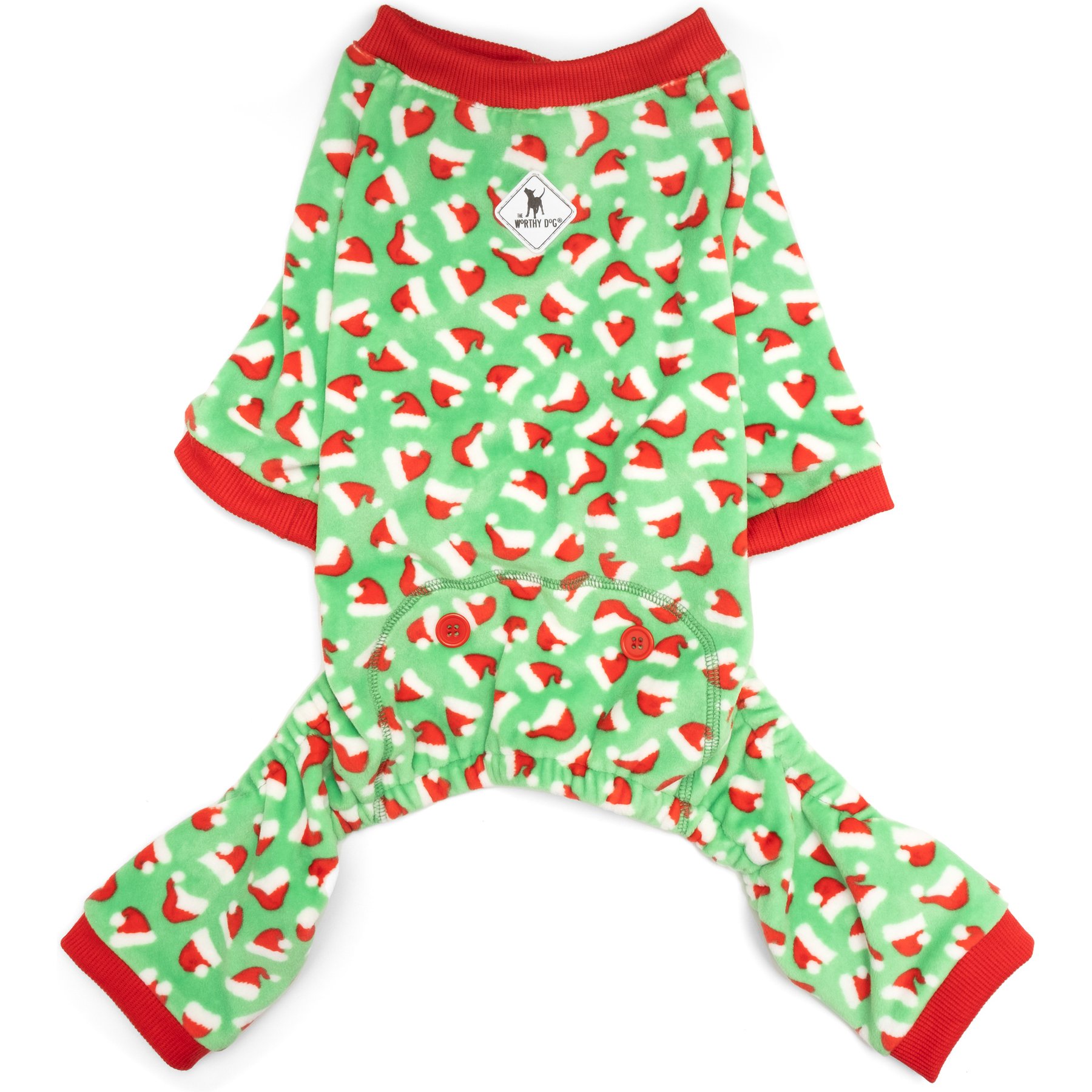 The Worthy Dog Christmas Jammies Dog Pajamas, Small