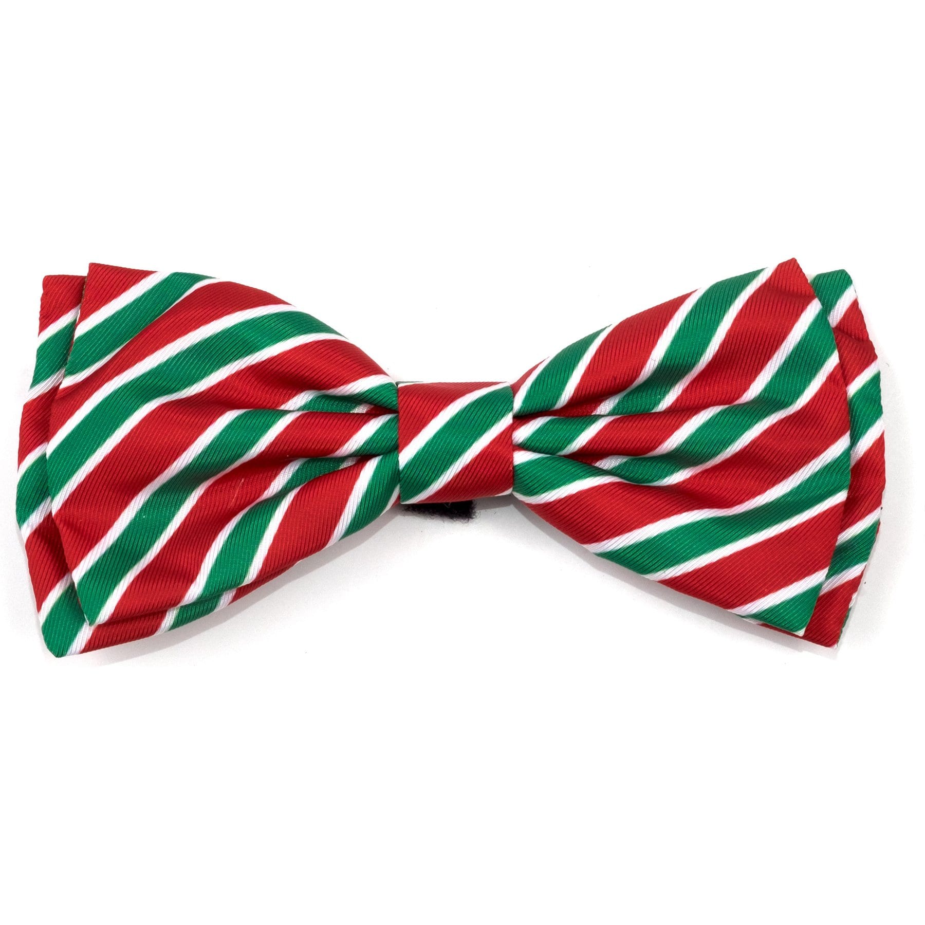 The Worthy Dog Christmas Holiday Stripe Dog Bow Tie, Small