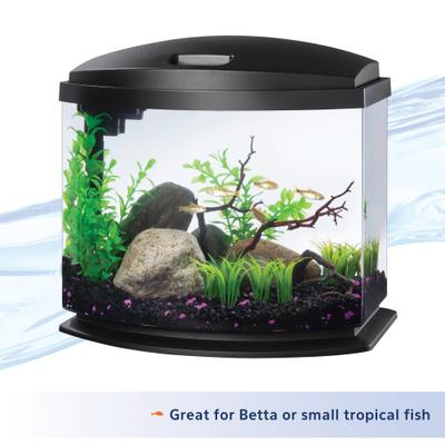 Show full view: Aqueon LED MiniBow SmartClean Fish Aquarium Kit, Black, 5-gal slide 4 of 10