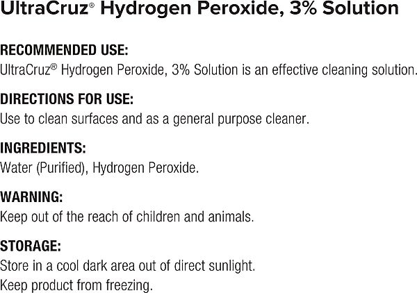 Show full view: UltraCruz Hydrogen Peroxide, 1-gal, 4 count slide 4 of 5