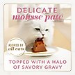 Show in main carousel: Fancy Feast Gems Mousse Salmon & a Halo of Savory Gravy Pate Wet Cat Food, 2-oz tray, 16 count slide 4 of 11