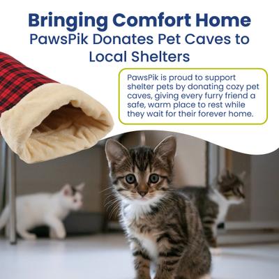 Show full view: PawsPik Self Warming Covered Dog & Cat Cave Bed, Small slide 4 of 11