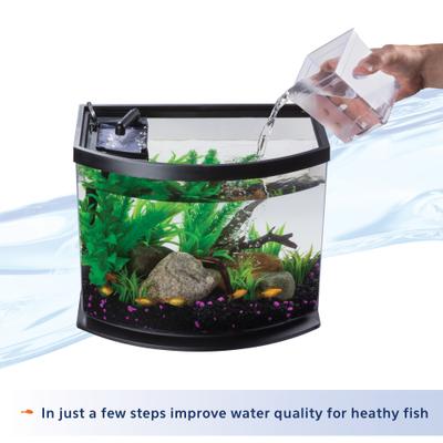 Show full view: Aqueon LED MiniBow SmartClean Fish Aquarium Kit, Black, 5-gal slide 5 of 10