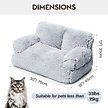 Show in main carousel: MewooFun Calming Dog & Cat Sofa Bed with Removable Cover, 26-in, Gray slide 5 of 7