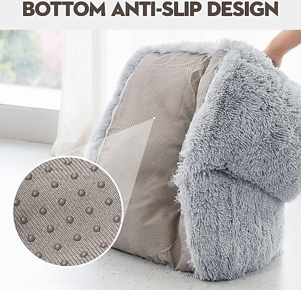 Show full view: MewooFun Calming Dog & Cat Sofa Bed with Removable Cover, 26-in, Gray slide 3 of 7