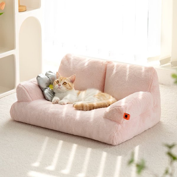 MewooFun Fluffy Durable Dog & Cat Sofa Bed with Removable Cover, 26-in