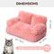 Show in main carousel: MewooFun Calming Dog & Cat Sofa Bed with Removable Cover, 26-in, Pink slide 6 of 8