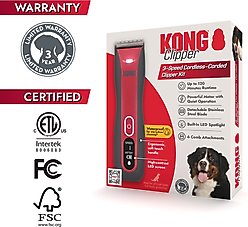 KONG 3-Speed Cordless-Corded Dog Grooming Clipper Kit slide 2 of 6
