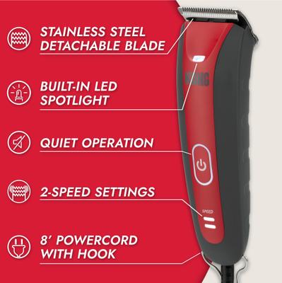 Show full view: KONG 2-Speed Stainless Steel Dog Grooming Clipper Kit slide 5 of 8