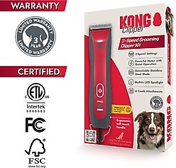 KONG 3-Speed Stainless Steel Dog Grooming Clipper Kit slide 2 of 6
