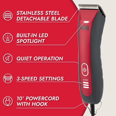 Show full view: KONG 3-Speed Stainless Steel Dog Grooming Clipper Kit slide 5 of 8