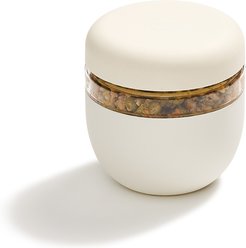 W&P Seal Tight Glass Bowl Dog Food Storage, 24-oz, Cream