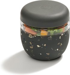 W&P Seal Tight Glass Bowl Dog Food Storage, 24-oz, Terrazzo Charcoal