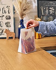 W&P Reusable Silicone Stand Up Dog Food Storage Bag, 50-oz, Sage slide 2 of 6