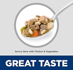 Hill's Science Diet Senior Adult 7+ Small Breed & Mini Breed Savory Chicken & Vegetable Stew Dog Food Trays, 3.5-oz, 12 count slide 2 of 9