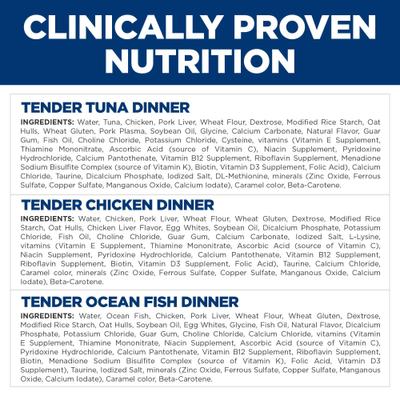 Show full view: Hill's Science Diet Adult Tender Dinner Variety Pack Wet Cat Food, 5.5-oz can, case of 12 slide 6 of 13