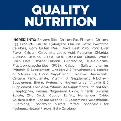 Show full view: Hill's Prescription Diet k/d Kidney Care + j/d Joint Care Chicken Flavor Dry Dog Food, 18.7-lb bag slide 4 of 11