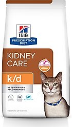 Hill's Prescription Diet k/d Kidney Care with Ocean Fish Dry Cat Food, 4-lb bag