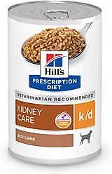 Hill's Prescription Diet k/d Kidney Care with Lamb Canned Dog Food, 13-oz, case of 12, bundle of 2