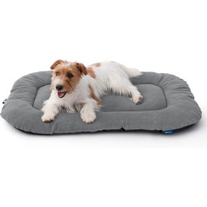Bedsure Ultra Soft Fleece Thin Washable Dog Crate Mat, Light Grey, Medium: 29-in L x 18-in W
