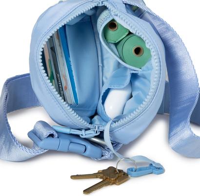 Show full view: Playfield Bailey Sling Dog Walking Bag with Poop Bag Dispenser, Periwinkle Sky slide 4 of 6
