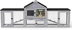 Coziwow Large Fashion Wooden Outdoor Rabbit Hutch, Grey