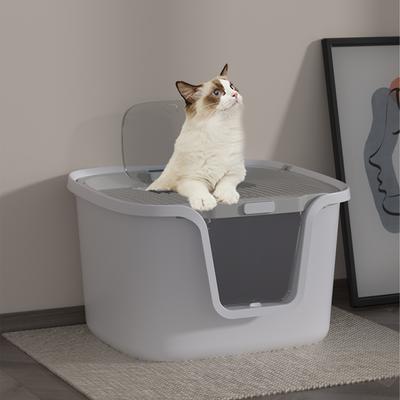 Show full view: HANAMYA Seamless Molded Jumbo Cat Litter Box with Scoop slide 2 of 7
