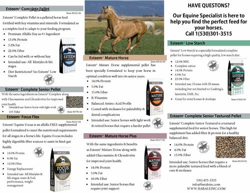 Show full view: Bar ALE Esteem Complete Senior Pellet Horse Feed, 50-lb bag slide 5 of 5