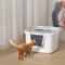 Show in main carousel: HANAMYA Seamless Molded Jumbo Cat Litter Box with Scoop slide 1 of 7