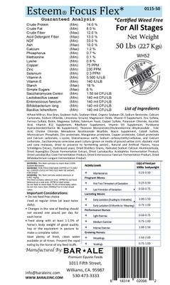 Show full view: Bar ALE Esteem Focus Flex Horse Feed, 50-lb bag slide 3 of 5