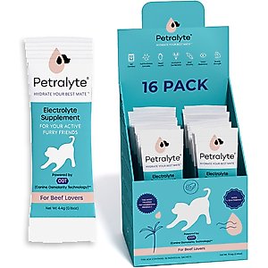 Petralyte Beef Flavored Electrolyte & Joint Supplement for Dogs, 16 count