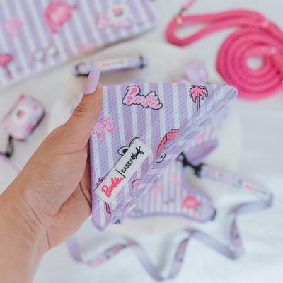 Show full view: Sassy Woof BARBIE Closet Goals Dog Bandana, Purple, Medium slide 5 of 7