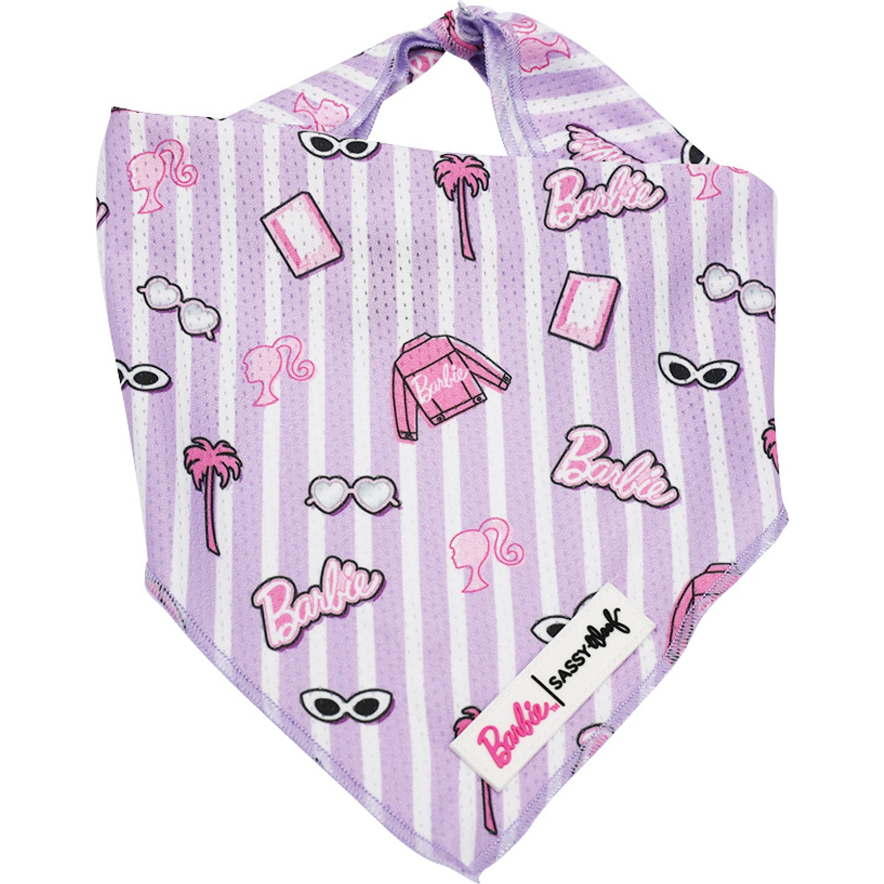 Sassy Woof BARBIE Closet Goals Dog Bandana, Purple, Large