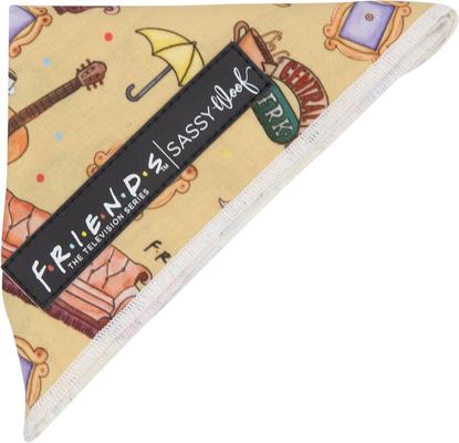 Show full view: Sassy Woof Friends Dog Bandana, Yellow, Small slide 2 of 6