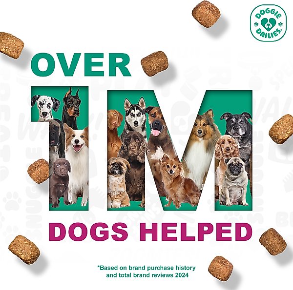 Show full view: Doggie Dailies Advanced Smoked Duck Flavored Soft Chew Hip & Joint Supplement for Senior Dogs, 120 count slide 9 of 10