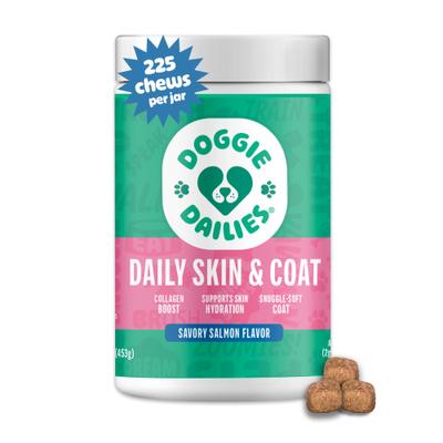 Show full view: Doggie Dailies Salmon Flavored Skin & Coat Dog Supplements, 225 count slide 1 of 11