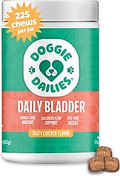 Doggie Dailies Chicken Flavored Cranberry Urinary Support Dog Supplement, 225 count
