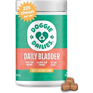 Doggie Dailies Chicken Flavored Cranberry Urinary Support Dog Supplement, 225 count